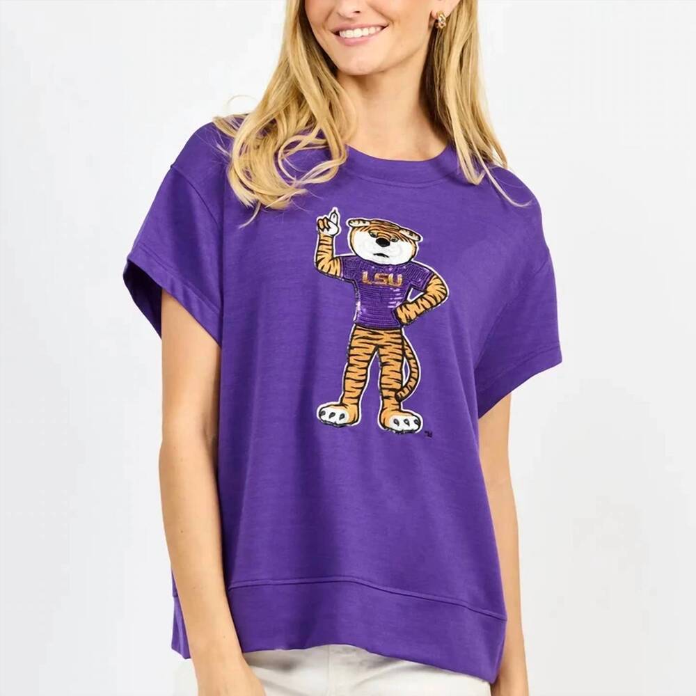 NEW MARY SQUARE emily gameday tee in purple